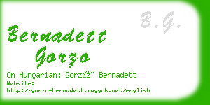 bernadett gorzo business card